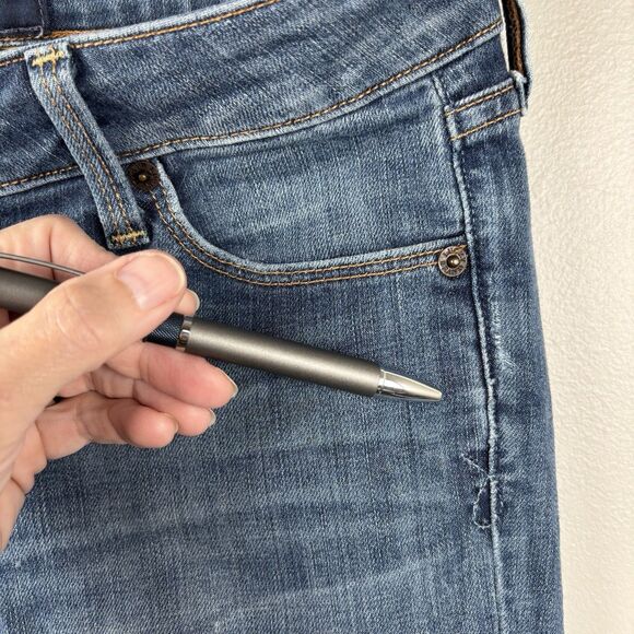 Lucky Brand Lola Boot Jeans Womens 2/26 Blue Medium Wash Denim Low Rise - Picture 6 of 16